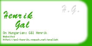 henrik gal business card
